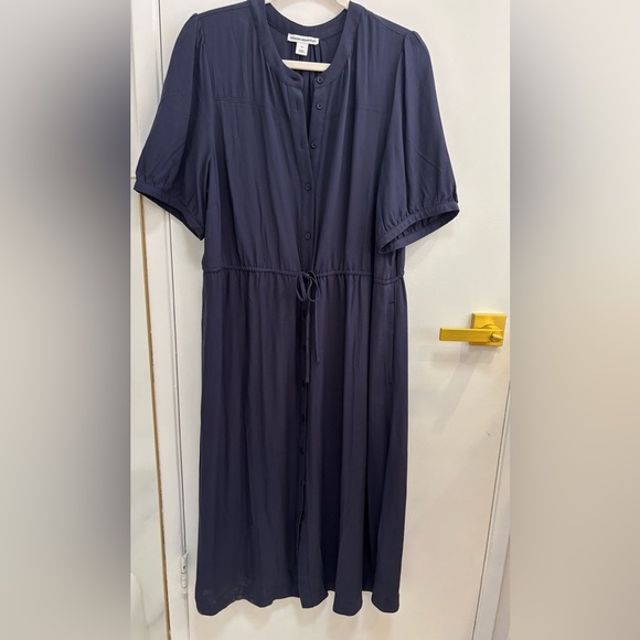 Amazon Navy Blue Button-Down Dress - Picture 1 of 5